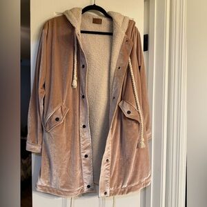 POL Women's Cream Teddy Jacket with Hood S